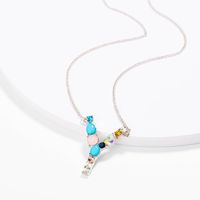 New Simple Fashion Exquisite Diamond English Letter Necklace Wholesale sku image 25