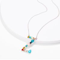 New Simple Fashion Exquisite Diamond English Letter Necklace Wholesale sku image 26