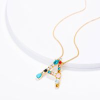 New Simple Fashion Exquisite Diamond English Letter Necklace Wholesale sku image 27