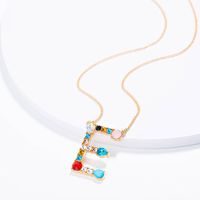 New Simple Fashion Exquisite Diamond English Letter Necklace Wholesale sku image 31