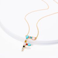 New Simple Fashion Exquisite Diamond English Letter Necklace Wholesale sku image 32