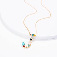 New Simple Fashion Exquisite Diamond English Letter Necklace Wholesale sku image 36