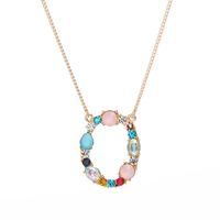 New Simple Fashion Exquisite Diamond English Letter Necklace Wholesale sku image 40
