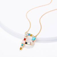 New Simple Fashion Exquisite Diamond English Letter Necklace Wholesale sku image 41
