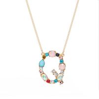 New Simple Fashion Exquisite Diamond English Letter Necklace Wholesale sku image 42