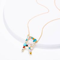 New Simple Fashion Exquisite Diamond English Letter Necklace Wholesale sku image 43