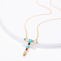 New Simple Fashion Exquisite Diamond English Letter Necklace Wholesale sku image 44