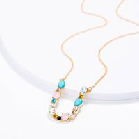 New Simple Fashion Exquisite Diamond English Letter Necklace Wholesale sku image 45