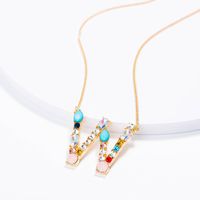 New Simple Fashion Exquisite Diamond English Letter Necklace Wholesale sku image 47