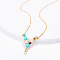 New Simple Fashion Exquisite Diamond English Letter Necklace Wholesale sku image 49