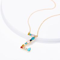New Simple Fashion Exquisite Diamond English Letter Necklace Wholesale sku image 50