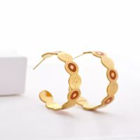 Fashion Titanium Stee Oil Dropping Ring Bracelet Earrings Jewelry sku image 10