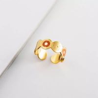 Fashion Titanium Stee Oil Dropping Ring Bracelet Earrings Jewelry sku image 5