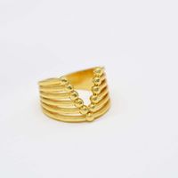 Fashion European Wide Women's Ring Brass Exaggerated Ring sku image 2