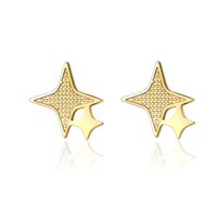 Four-pointed Star Titanium Earrings Factory Wholesale sku image 2