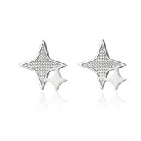 Four-pointed Star Titanium Earrings Factory Wholesale sku image 1