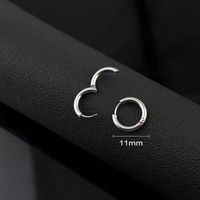 Stars And Moon Round Simple Hollow Pendant Inlaid Zirconium Titanium Steel Ear Buckle sku image 1