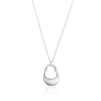 Titanium Steel Hollow Gourd-shaped Pendant Fashion Necklace sku image 1