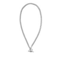 Personality Temperament Clavicle Buckle Thick Chain Titanium Steel Necklace sku image 1