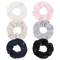 Fashion Solid Color Star Chiffon Sweet Candy Color Cloth Hair Ring sku image 1