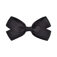 Fashion Children's Hair Accessories Ribbed Bow Hairpin 20-color Solid Color Side Clip sku image 5