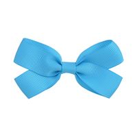 Fashion Children's Hair Accessories Ribbed Bow Hairpin 20-color Solid Color Side Clip sku image 8