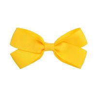 Fashion Children's Hair Accessories Ribbed Bow Hairpin 20-color Solid Color Side Clip sku image 11