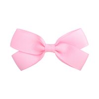 Fashion Children's Hair Accessories Ribbed Bow Hairpin 20-color Solid Color Side Clip sku image 12