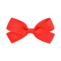 Fashion Children's Hair Accessories Ribbed Bow Hairpin 20-color Solid Color Side Clip sku image 13