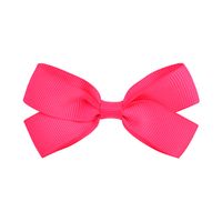 Fashion Children's Hair Accessories Ribbed Bow Hairpin 20-color Solid Color Side Clip sku image 15