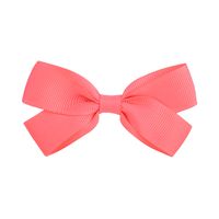 Fashion Children's Hair Accessories Ribbed Bow Hairpin 20-color Solid Color Side Clip sku image 16