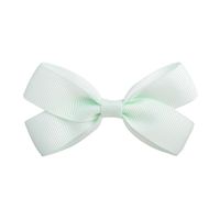 Fashion Children's Hair Accessories Ribbed Bow Hairpin 20-color Solid Color Side Clip sku image 20