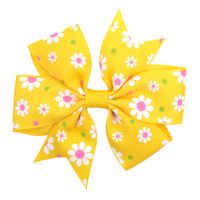 Modedruck Gänseblümchen Sonnenblume Bowknot Baby Haarnadel sku image 16