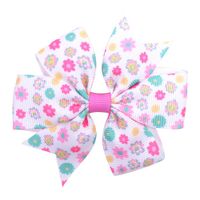 Fashion Printing Daisy Sun Flower Bowknot Baby Hairpin sku image 18