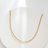 French Exquisite Multi-layered Clavicle Chain Titanium Steel Necklace sku image 4