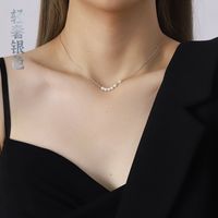 Light Luxury Niche Matching Imitation Baroque Pearl Titanium Steel Necklace Female Wholesale sku image 14
