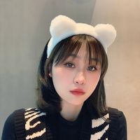 New Cute Hairband Cat Ears Headband Plush Hairpin Wholesale sku image 1