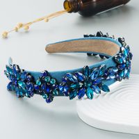 Fashion Shiny Stained Glass Drill Headband Simple Broad-brimmed Headband Hair Accessories sku image 1