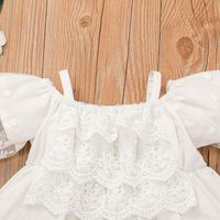 Simple Sling Skirt Baby White Lace Sleeve Dress Children's Clothing main image 3