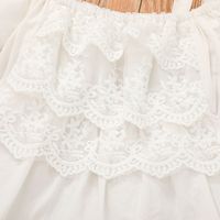 Simple Sling Skirt Baby White Lace Sleeve Dress Children's Clothing main image 4