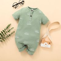 Summer Short-sleeved Pit Strip Romper Romper Solid Color Casual Infant One-piece Wholesale main image 3
