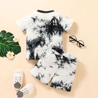 Tie-dye Kid Short-sleeved T-shirt Shorts Two-piece Children's Clothing Suit main image 3