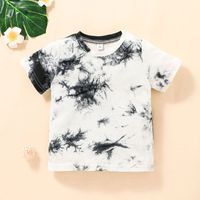 Tie-dye Kid Short-sleeved T-shirt Shorts Two-piece Children's Clothing Suit main image 4