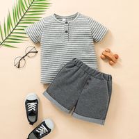 Spring And Summer Children's Boys Sportswear Shorts Two-piece Suit main image 2