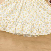 Little Girl Summer Short-sleeved Floral Skirt Summer Children's Dress main image 4