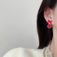 Lady Niche Bow Retro Luxury Elegant Ear Stud Earrings sku image 2