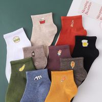 Summer Thin Light-mouth Solid Color Socks Printing Sweat-absorbent Breathable Socks main image 5