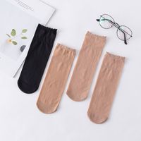 Summer Lightweight Pure Color Mesh Breathable In-tube Sandals Socks 10 Pairs main image 3