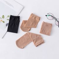 Summer Lightweight Pure Color Mesh Breathable In-tube Sandals Socks 10 Pairs main image 4