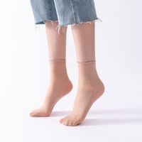 Sommer Leichte Pure Color Mesh Atmungsaktive In-tube Sandalen Socken 10 Paar main image 5